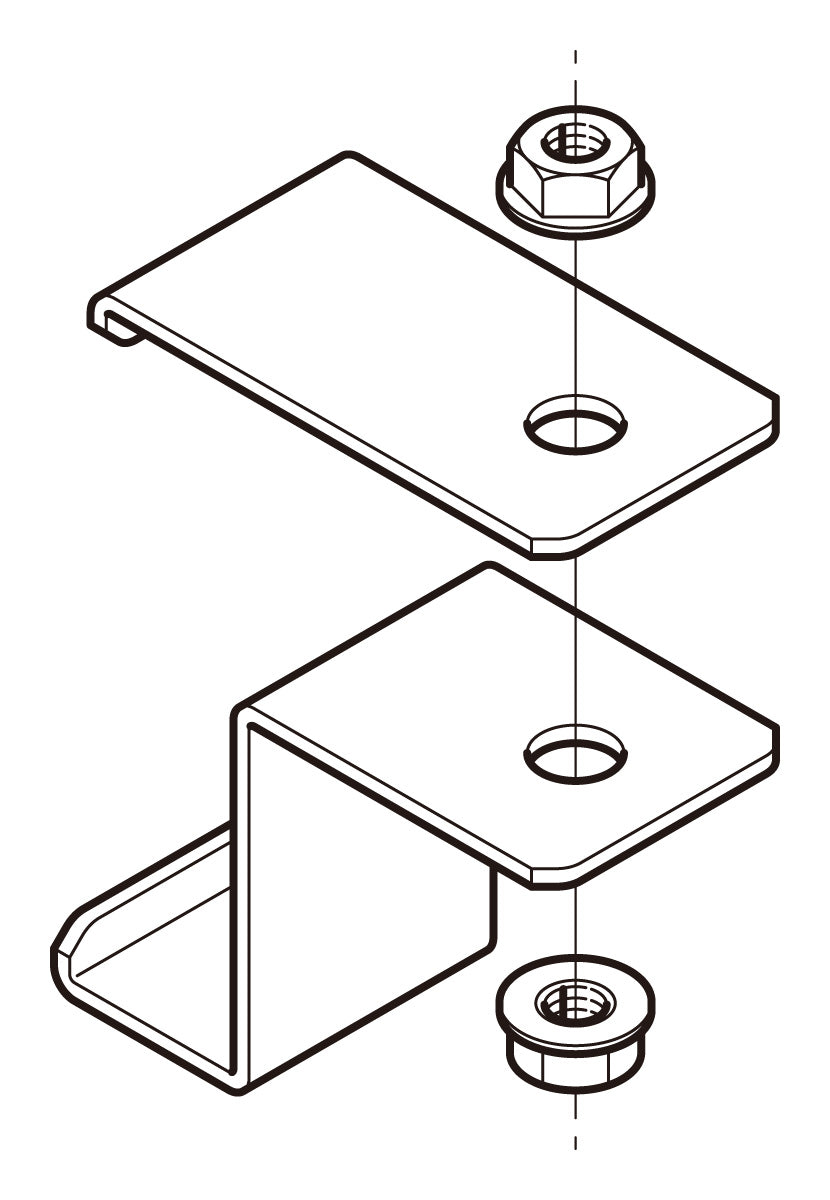 SRLAH1|外直角L形分岐用吊り金具