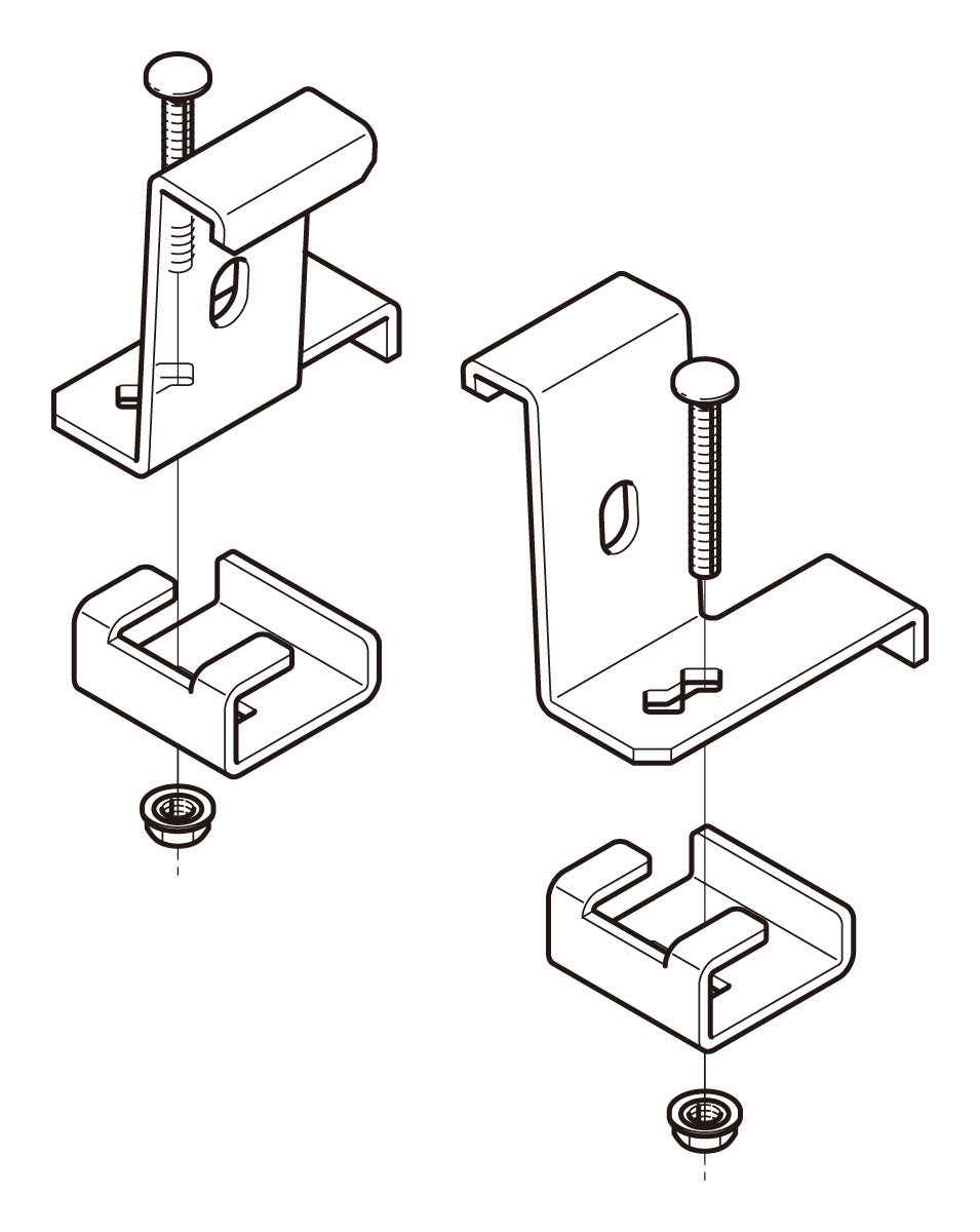 SRS1M6575|みぞ形鋼用振れ止め金具