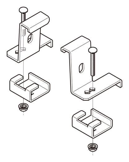 SRS1M6575|みぞ形鋼用振れ止め金具