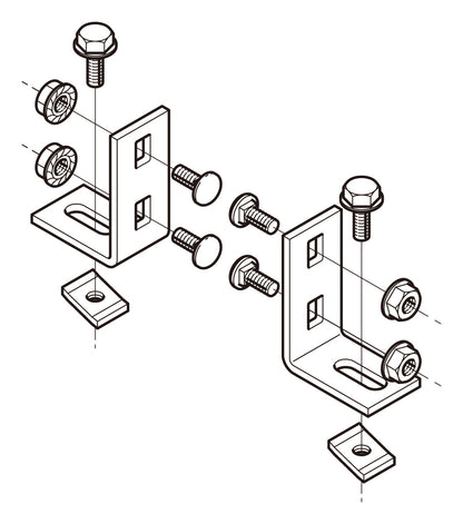 SRU1C|ラックカバー垂直支持金具