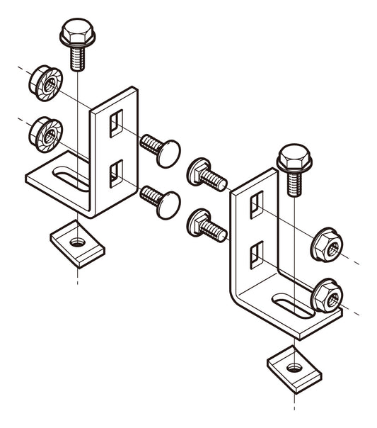 SRU1C|ラックカバー垂直支持金具