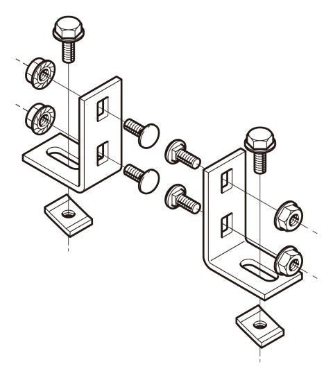 S-SRU1C|カバー対応垂直支持金具