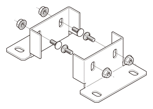 VRU1R|垂直ラック支持金具