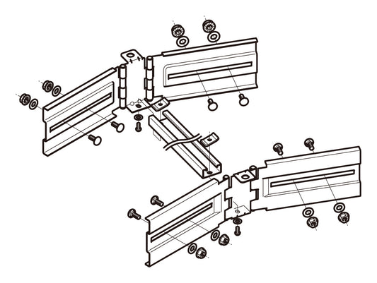 Z-QRB2G|子桁付水平自在継ぎ金具