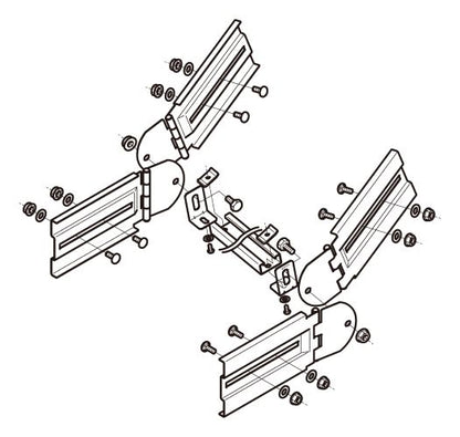 Z-QRB3G|子桁付上下左右自在継金具