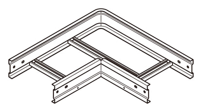 Z-QRLAC120G|内・外直角L形分岐ラック