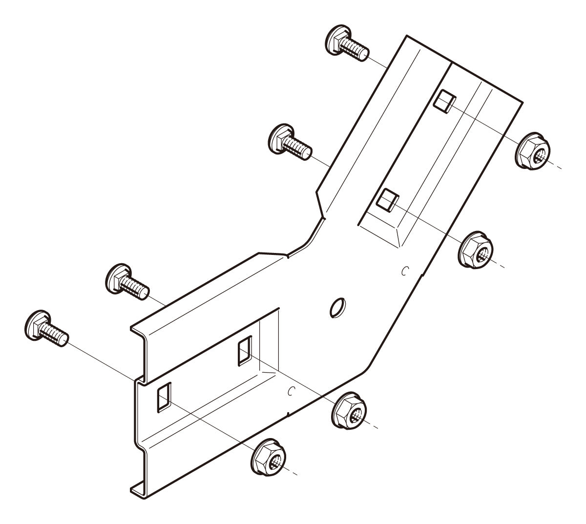 Z-QRVG45|上下ベンド継ぎ金具