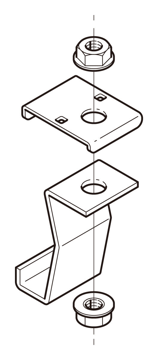 Z-SRH2B|吊ボルト支持金具 W1/2