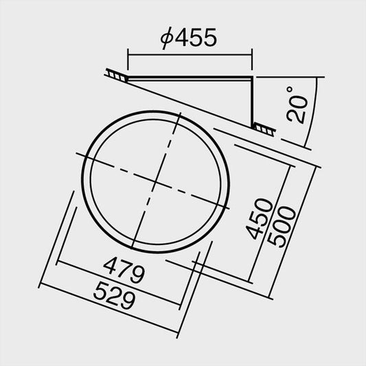 NK09920Z|Φ400傾斜天井用枠20度