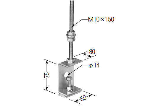 CKA-3BD｜アルミレール吊り金具