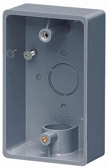 PVR16-1｜露出1コ用SWBOX グレー