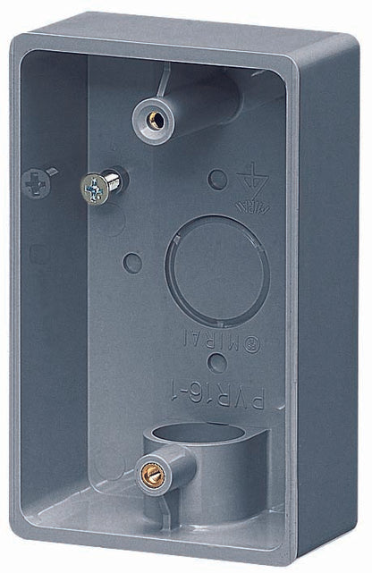 PVR16-1｜露出1コ用SWBOX グレー