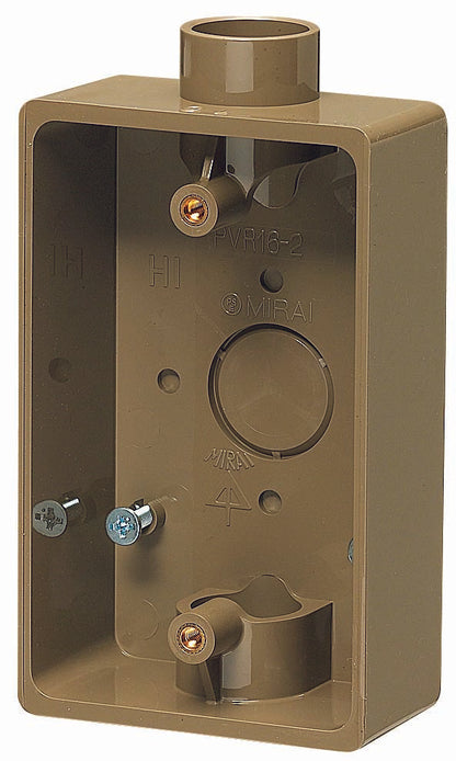 PVR16-2LB｜露出1コ用SWBOX Lブラウン