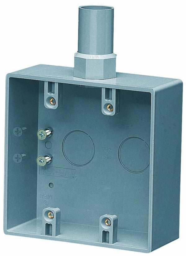 PVR-16W｜露出2コ用スイッチボックス