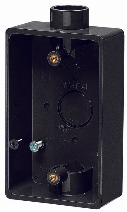 PVR22-2K｜露出1コ用SWBOX ブラック