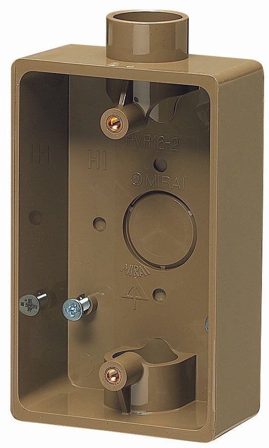 PVR22-2LB｜露出1コ用SWBOX Lブラウン