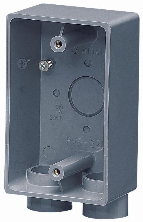 PVR-22U｜露出スイッチBOX グレー