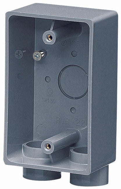 PVR-22U｜露出スイッチBOX グレー