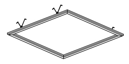 B2004|木枠付 乳白アクリルカバー