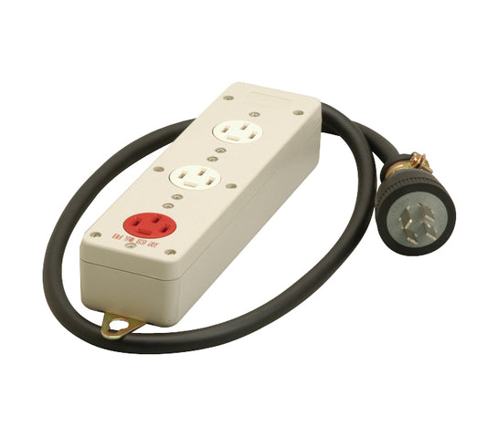 MR2938|接地3P 20A 3個口タップコード