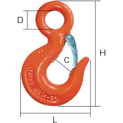 2965551|大洋 重量フック 2t